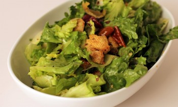 Escarole Salad with Olives and Homemade Croutons – Laura in the Kitchen Ep 258