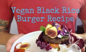 Vegan Black Rice Burger & Purple Cabbage Salad Recipe