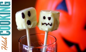 White Chocolate Marshmallows  |  Marshmallow Ghosts  |  Halloween Recipe #3