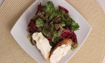 Winter Greens Salad w/ Ricotta Bruschetta – Laura Vitale – Laura in the Kitchen Episode 512