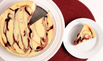 Homemade Raspberry Swirl Cheesecake Recipe – Laura Vitale – Laura in the Kitchen Episode 885