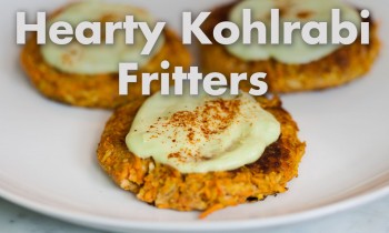 Hearty Sweet Potato Kohlrabi Fritters Recipe (Easy Vegan Comfort Food)