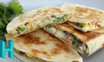 Chicken Pot Pie Quesadillas |  Hilah Cooking