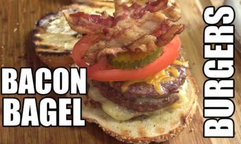 Bacon Bagel Burgers recipe