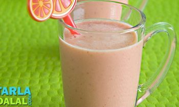 संतरा और स्ट्रॉबेरी स्मूदीस् की रेसिपी (Orange and Strawberry Smoothie Recipe) by Tarla Dalal