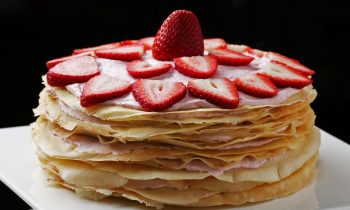 Strawberry Banana Crepe Cake