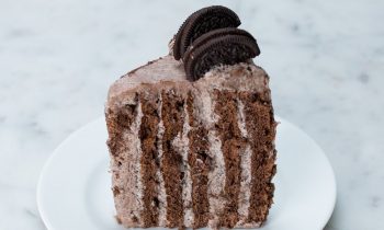 Vertical Layered Cookies & Cream Cake