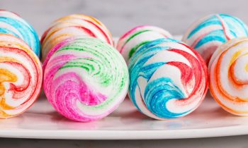 Rainbow Swirl Meringues