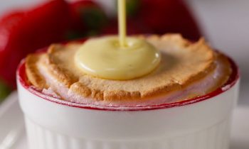 Strawberries and Cream Soufflé