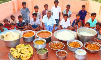 SPECIAL VEG RECIPE FOR OUR VILLAGE KIDS | 4 SIDE DISH | 4 GRAVY | MINI THALI RECIPE | FARMER COOKING