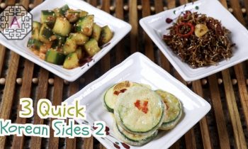 Another 3 Quick Korean Sides (오이 무침, 잔별치 볶음, 애호박 부침, BanChan) | Aeri’s Kitchen