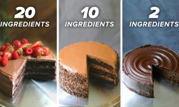 20-Ingredient vs. 10-Ingredient vs. 2-Ingredient Chocolate Cake • Tasty