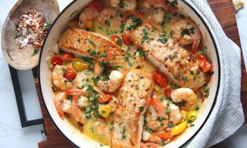 My Favorite Shrimp & Salmon With Creamy Sauce