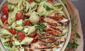 Caprese Chicken Pasta Salad