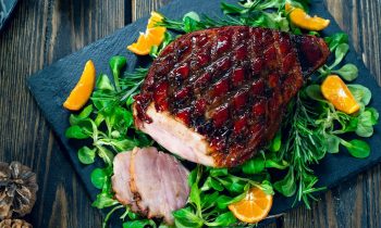 Brown Sugar and Ginger Glazed Ham