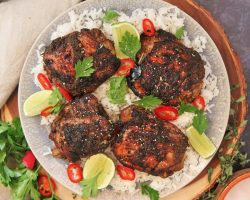 Spicy Jerk Chicken and Coconut Rice