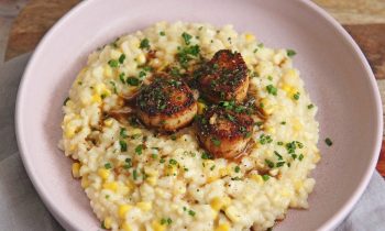 Laura Vitale Makes Corn Risotto with Blackened Scallops