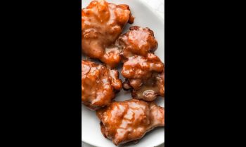 Maple Glaze Apple Cardamom Fritters