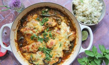 Skillet Salsa Chicken w/ Cilantro Lime Rice