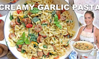 Quick Creamy Garlic Pasta | Easy Dinner Recipe!