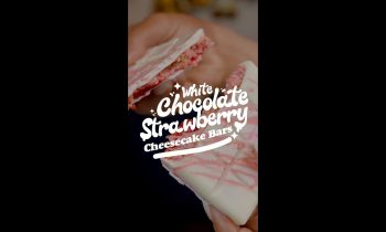 White Chocolate Strawberry Cheesecake Bars