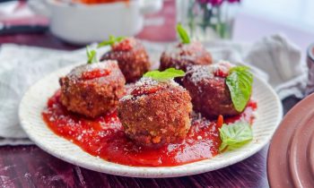 Cheese Stuffed Chicken Parm Meatballs